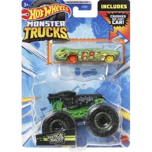 Машинка Hot Wheels Monster Trucks Ratical Racer 1:64 плюс машинка HKM16