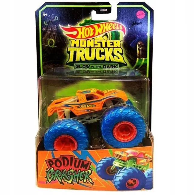  Машинка Hot Wheels Monster Trucks светящийся Podium Crasher HGD11