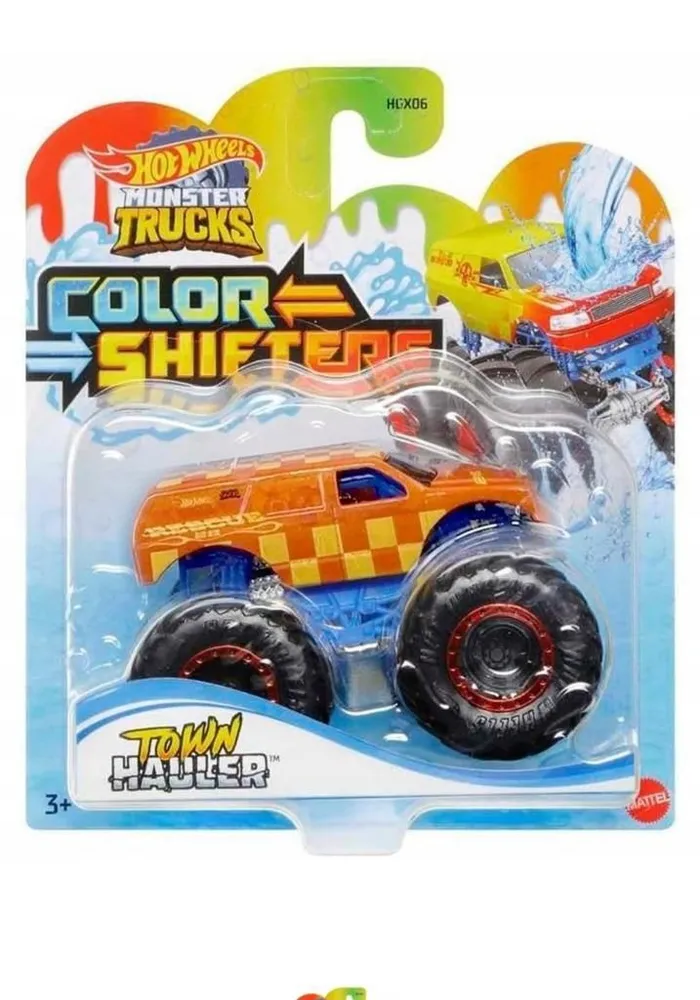 Машинка Hot Wheels Monster Truck меняющая цвет Town Hauler