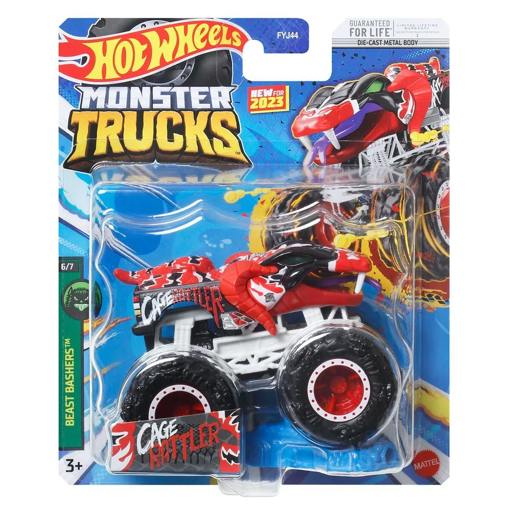 Машинка Hot Wheels Monster Truck 1:64 Cage Rattler HLR84